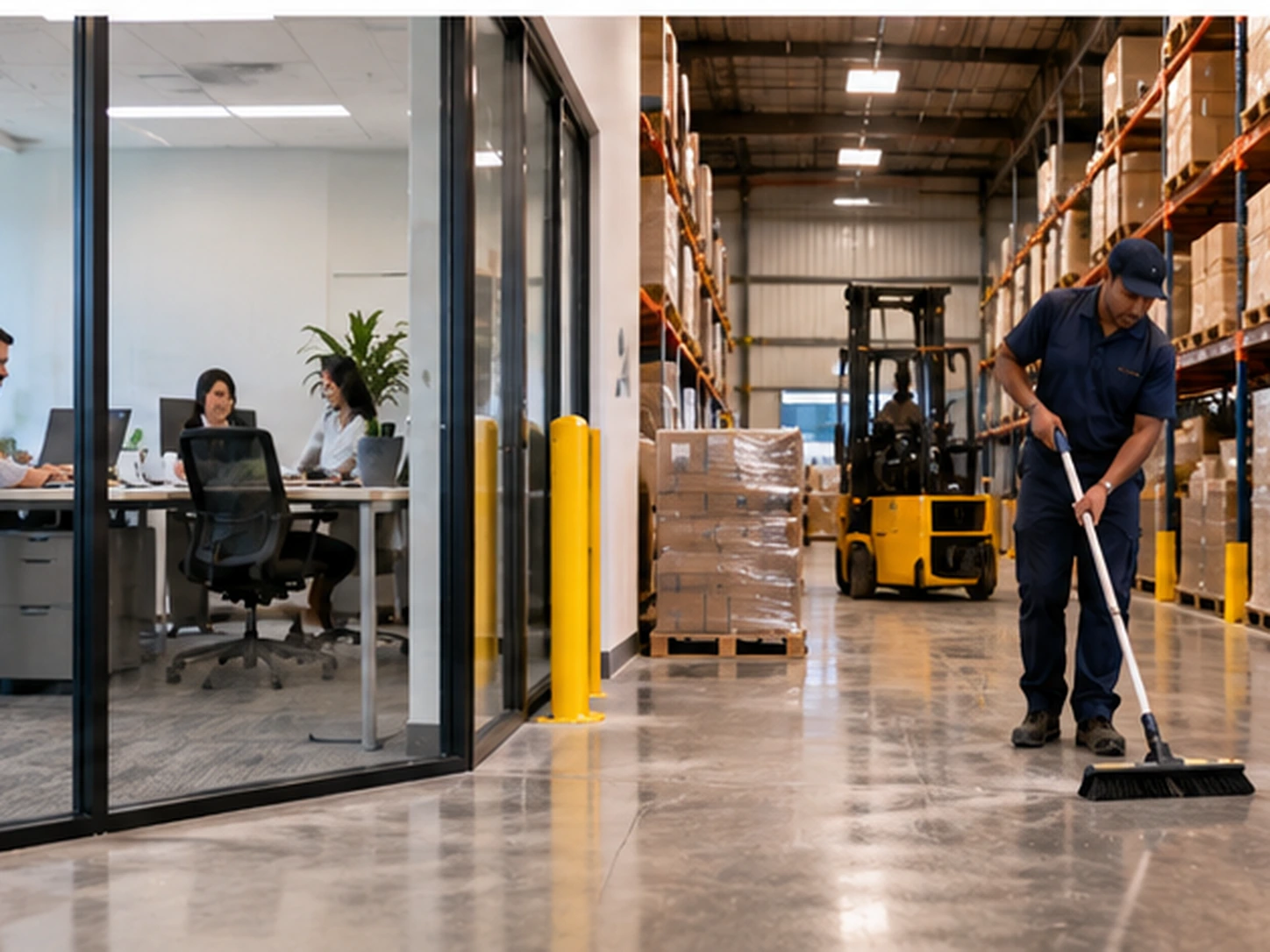 Coordinating Cleaning Across Offices and Warehouses