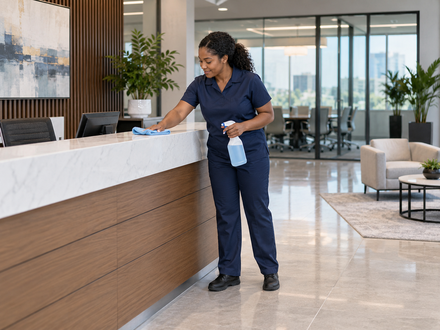 Commercial janitorial cleaning service